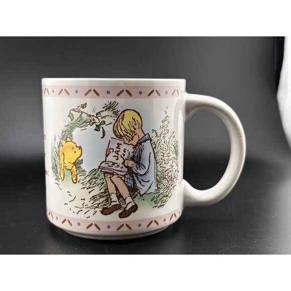 Disney Classic Winnie the Pooh Christopher  Robin Coffee Mug By Charpente Korea - Picture 2 of 10